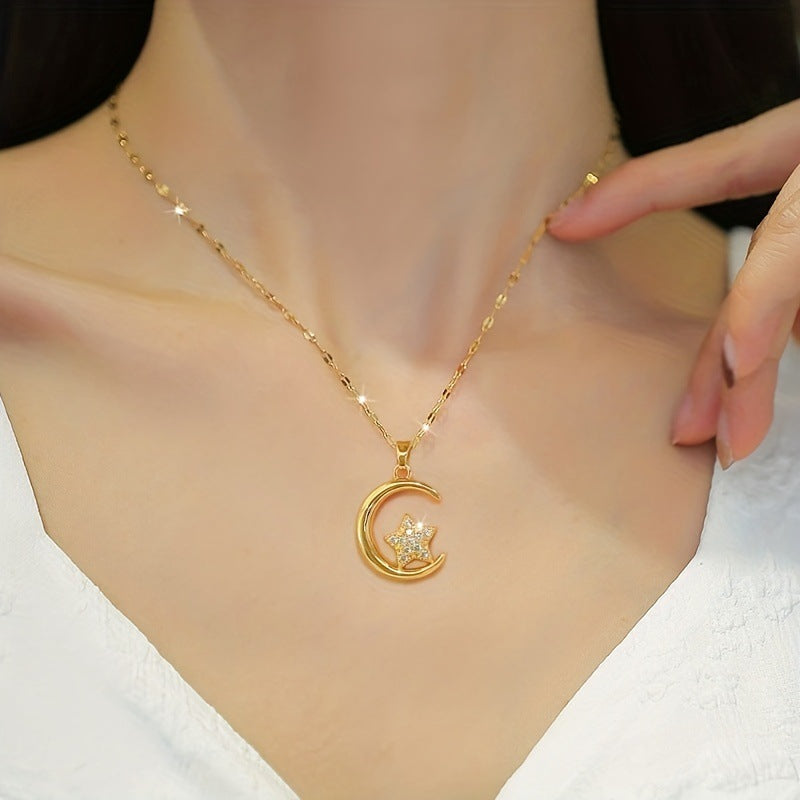Celeste | Crescent Pendant Necklace