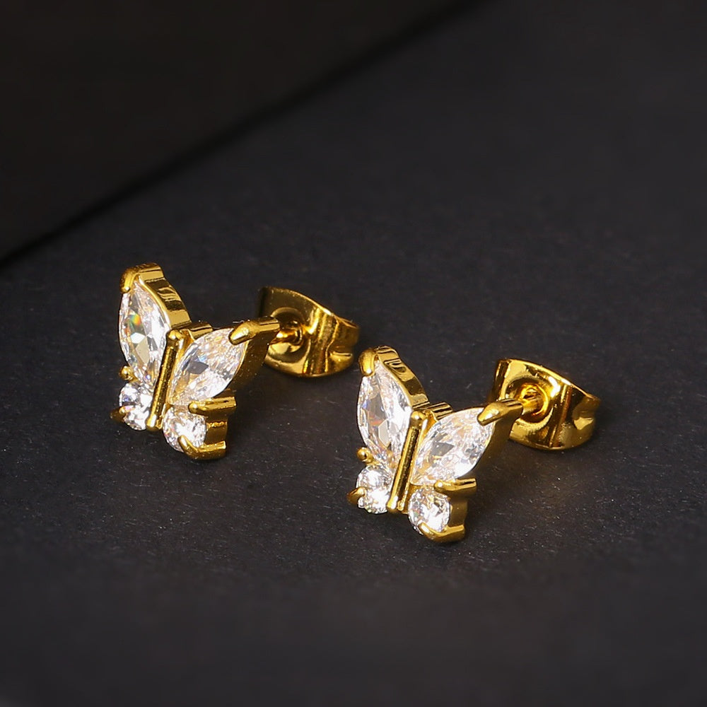 Flora | Mariposa Butterfly Zircon Earrings