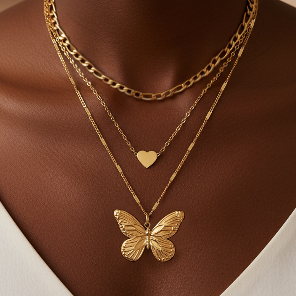 Amor | Willow Butterfly Heart Necklace