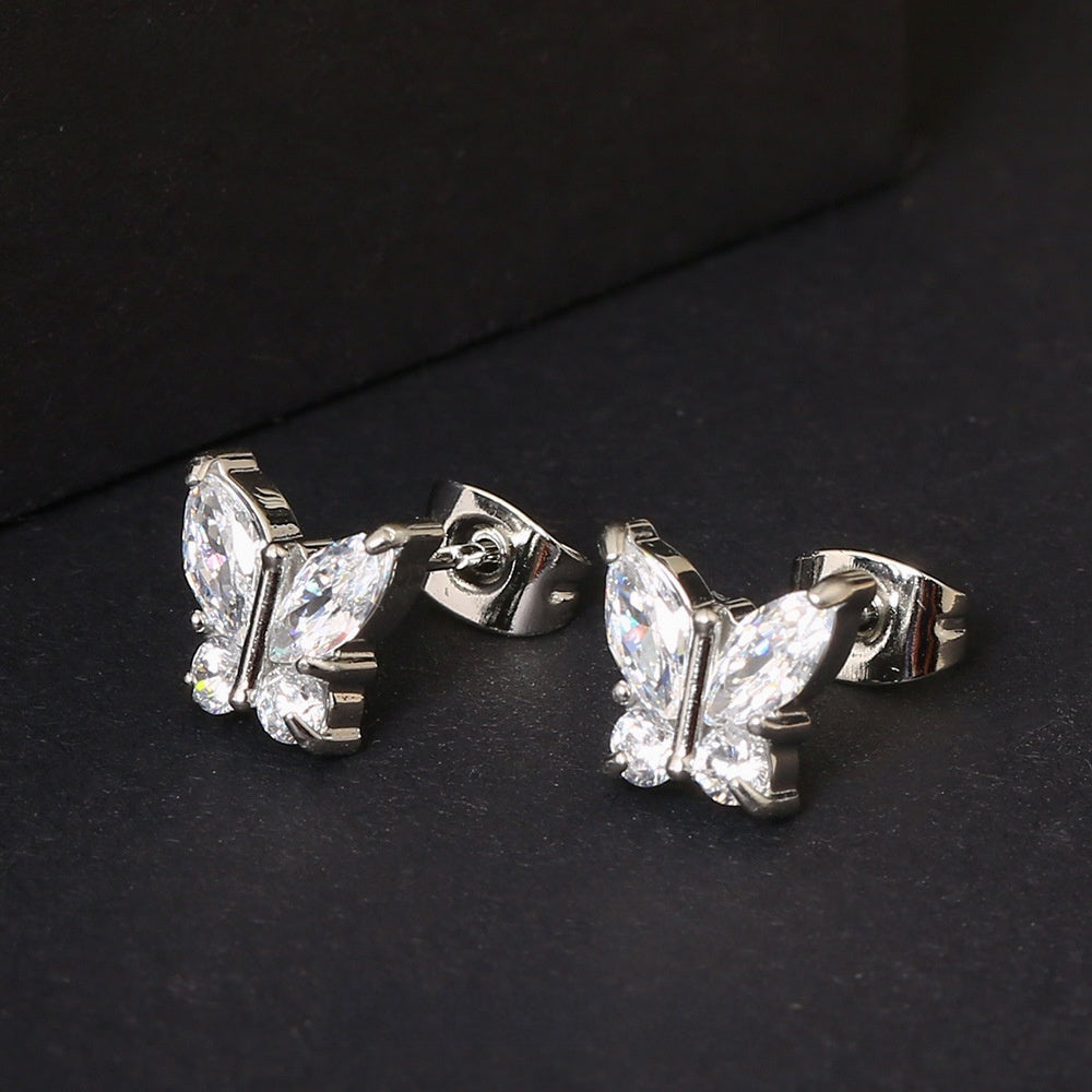 Flora | Mariposa Butterfly Zircon Earrings