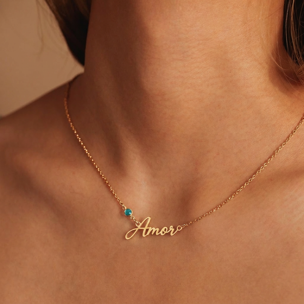 Amor | Rope Birthstone Necklace
