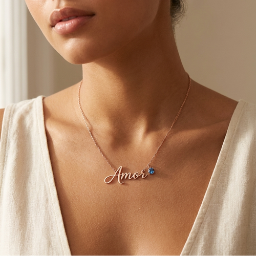 Amor | Rope Birthstone Necklace