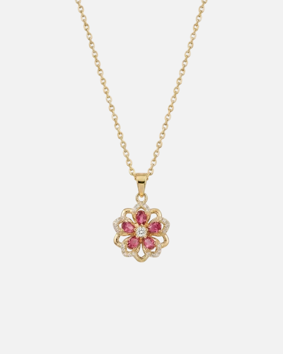 Flora | Camellia Rotating Pendant Necklace