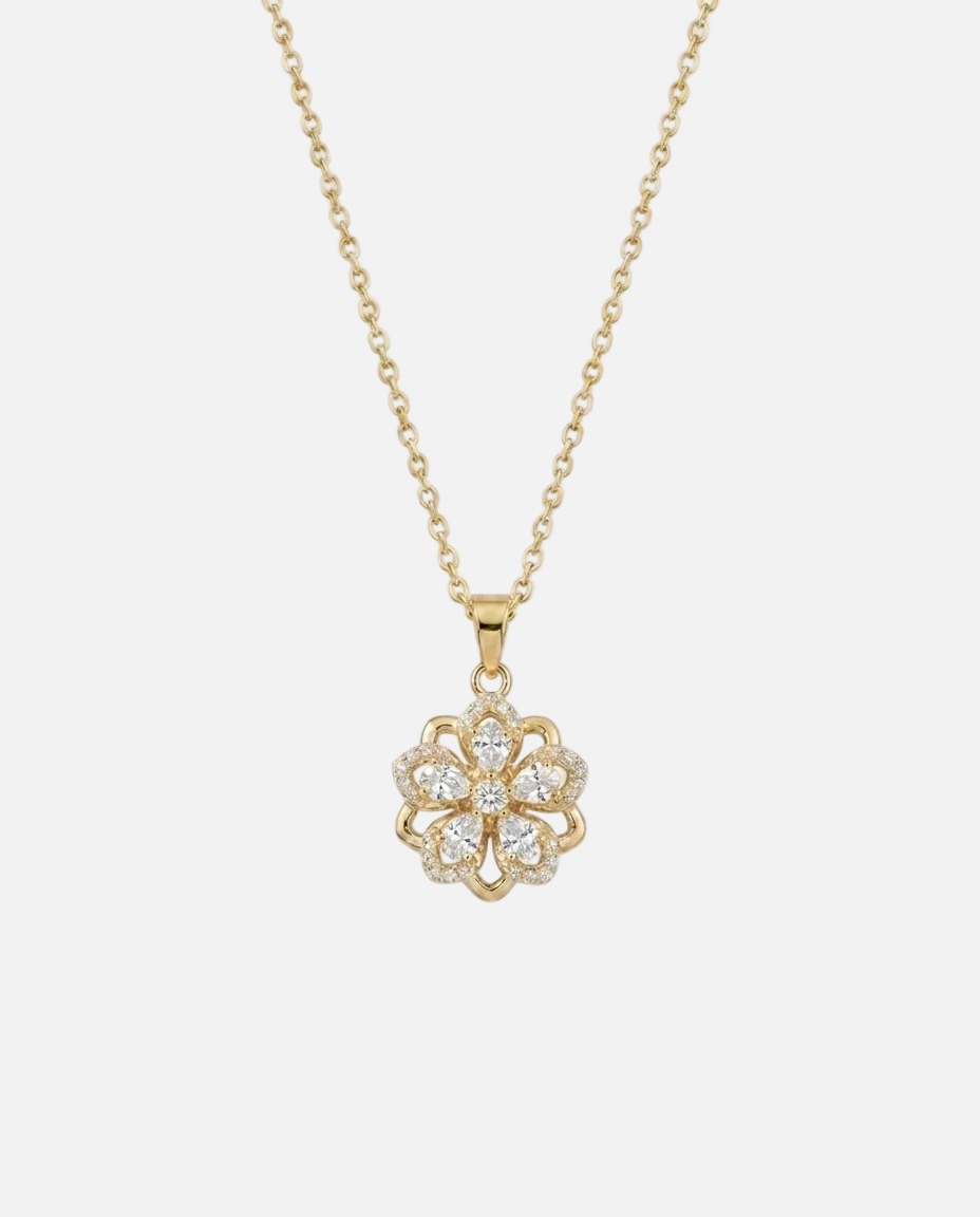 Flora | Camellia Rotating Pendant Necklace