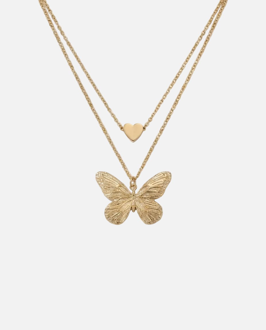Amor | Willow Butterfly Heart Necklace