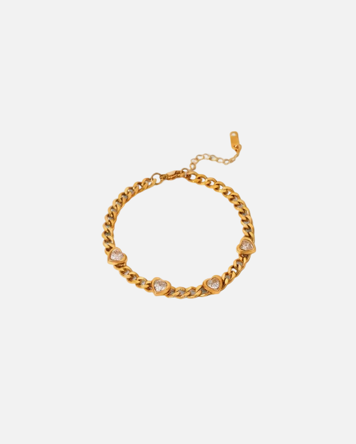 Amor |  Heart Zircon Bracelet